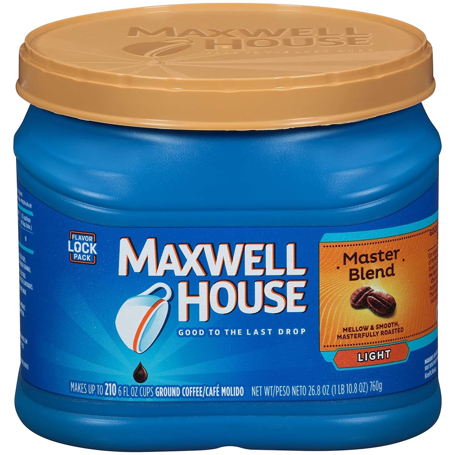 Photo 1 of **only one**Maxwell House Master Blend Light Roast Ground Coffee (2 ct Pack, 26.8 oz Canisters)