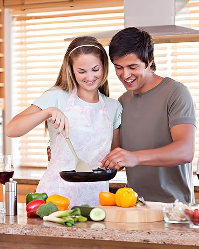 Miniatura 6 de Espátulas de silicona y cucharas de espagueti, paquete de 4 utensilios de cocina de silicona resistentes al calor, cucharas grandes antiadherentes