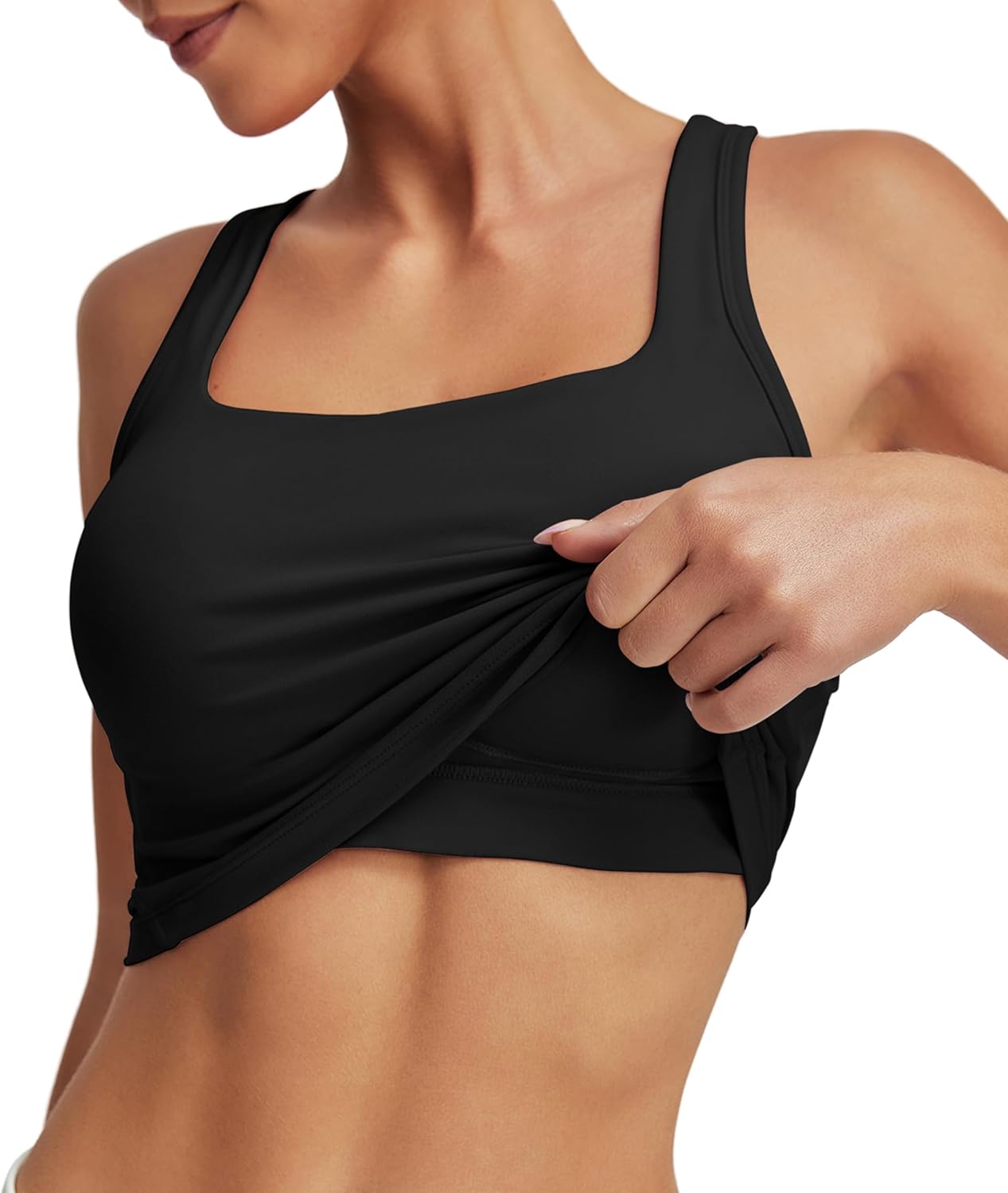 kakola Racerback Sports Bras for Women Padded Double Lined Sports Bra for Workout Yoga Gym