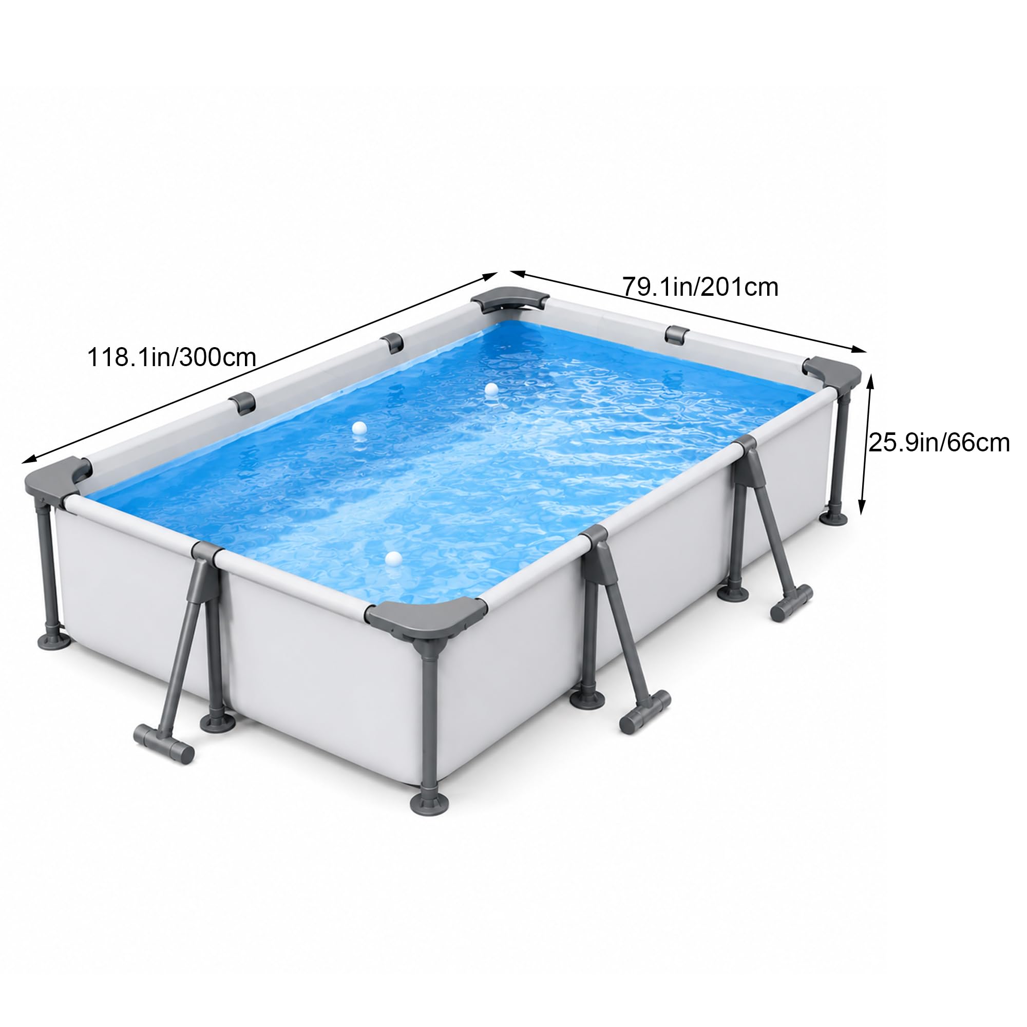 Piscina Rettangolare Fuori Terra per Bambini e Tutta la Famiglia