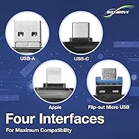 Vista 4 de BoxWave Smart Gadget Compatible with Chuwi LarkBook - AllReader SD Card Reader, microSD Card Reader SD Compact USB - Jet Black