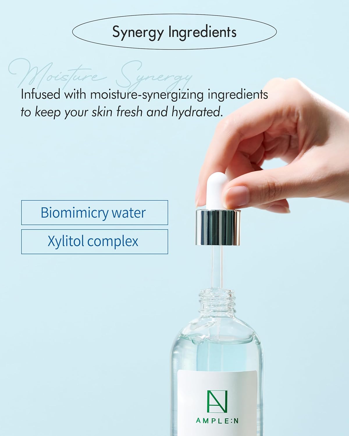 AMPLE:N Hyaluron Shot Hydration Serum – Plumping Face Serum with Hyaluronic Acid and Xylitol - Ultra Hydrating Moisturizer to Reduce Wrinkles and Restore Vitality and Glow, 3.38 fl.oz. - Image 5