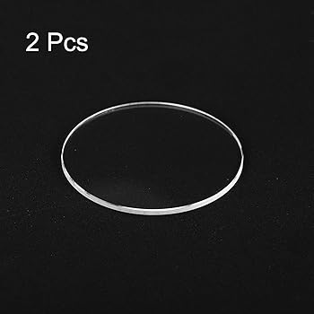QUARKZMAN 2 stuks transparante horloges met lens van helder kristalglas met een diameter van 31 mm, 2 mm dik, plat mineraalglas met hoge transparantie, vervangende reparatie voor horlogemakers