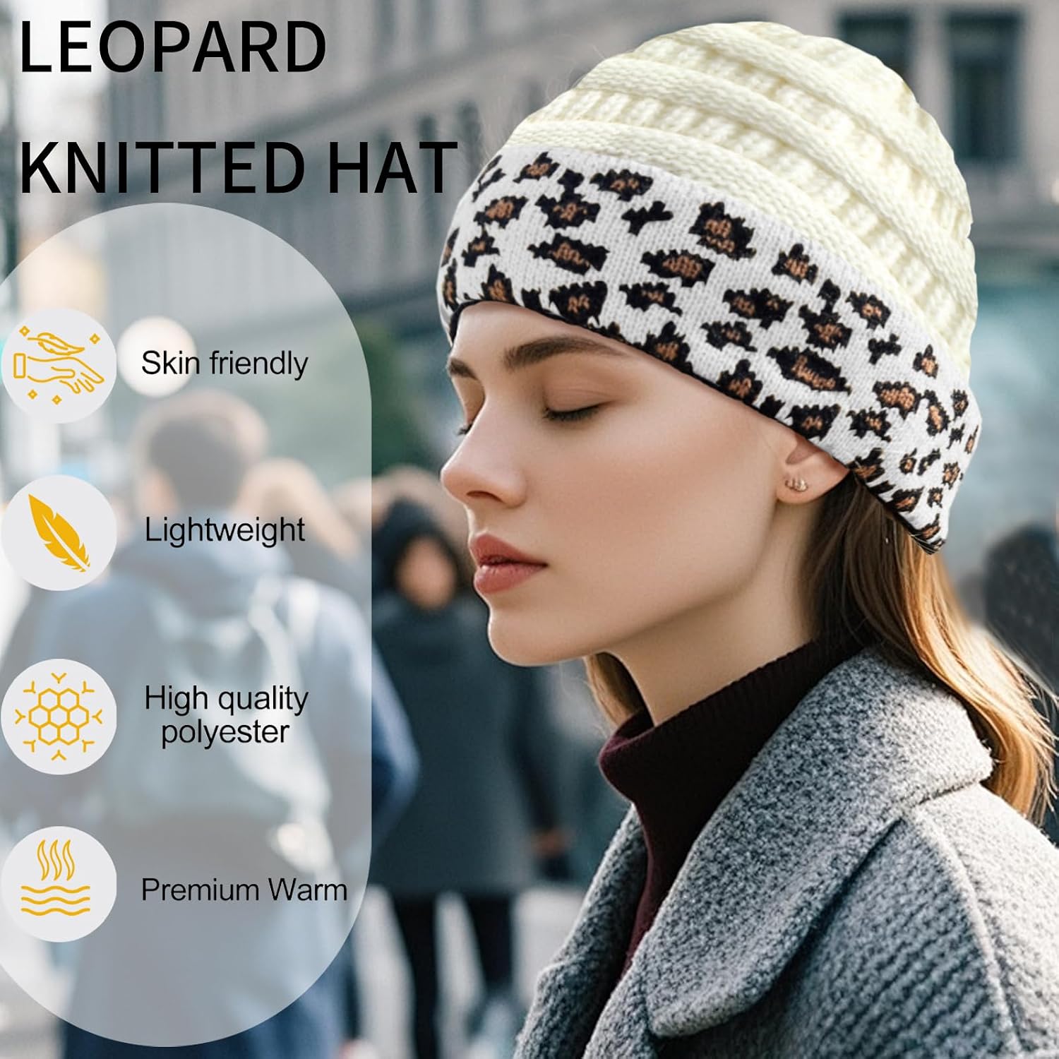 LUKIUP Вязаная шапка в стиле dtirnband женская зимняя шапка теплая вязаная шапка мягкая эластичная унисекс стильная городская одежда в стиле стрит-уэр зимняя шапка