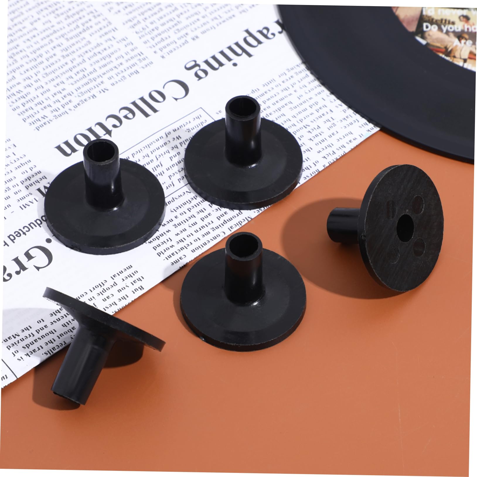 Alipis Soporte De Plástico Negro Fundas De Platillos para Manga Fundas para Soporte De Platillos Accesorios De Reemplazo De Platillos El Plastico 20 Piezas X 4