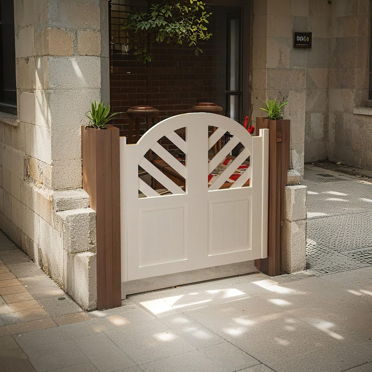 Saloon Porte Battante En Bois Massif, Portillon De Jardin, Porte Western Avec Charnières En Métal, Portes De Café W61-160cm Style Western Cowboy