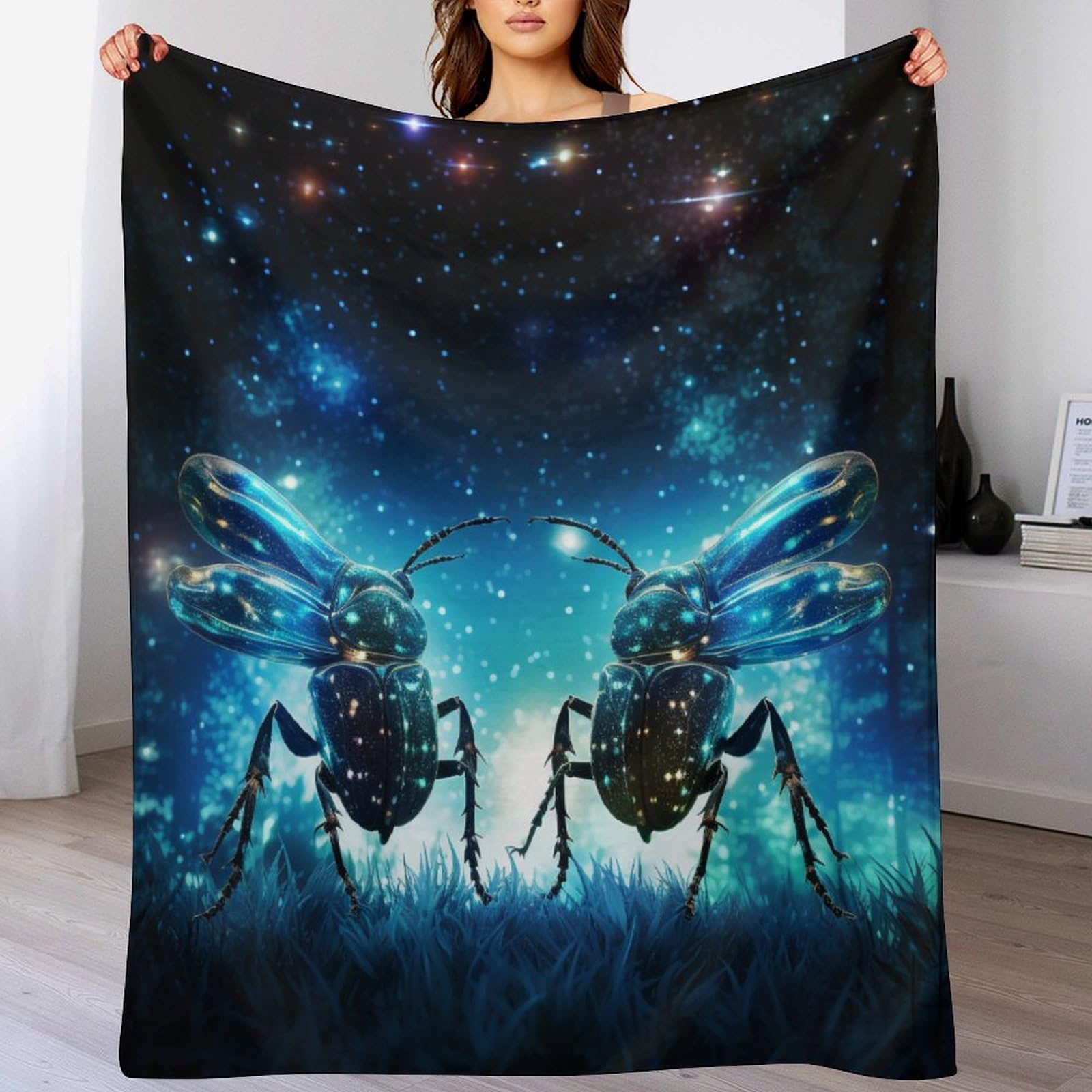 Manta para las cuatro estaciones Insects franela que abraza tu hogar