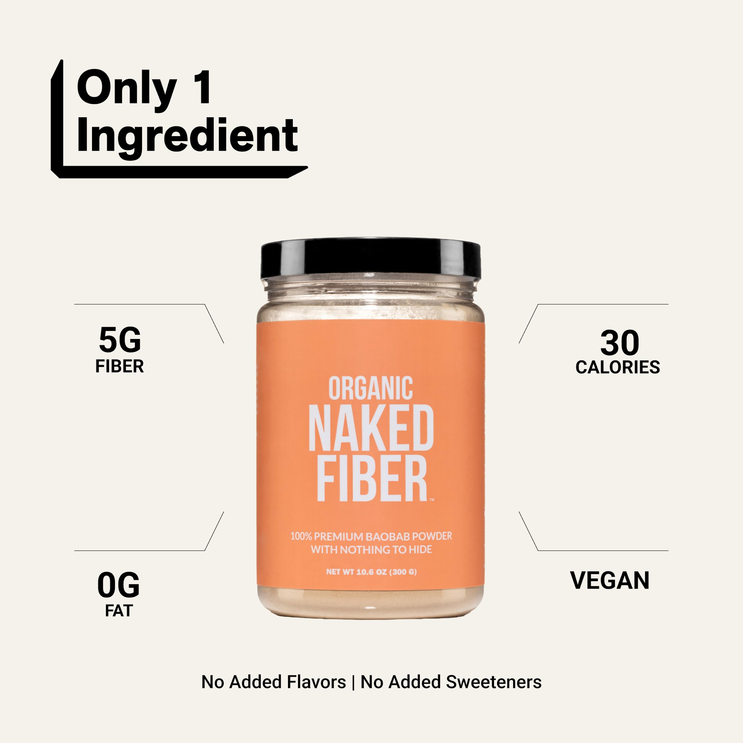NAKED Fiber Organic Baobab Powder Fiber Supplement — Amazon image 3