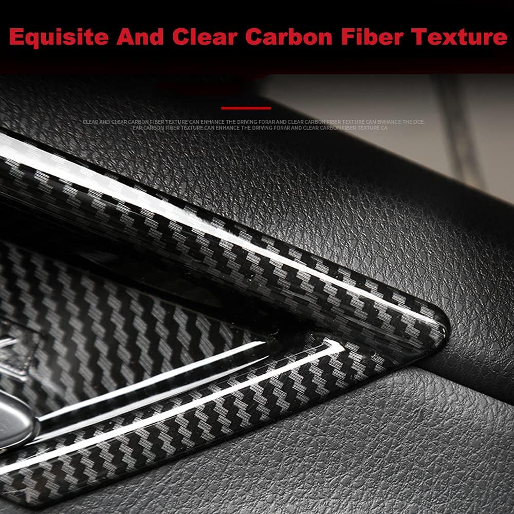 4PCS Inner Door Handle Decoration Cover ABS Carbon Fiber Interior Door Bowl Frame Trim Sticker for Toyota Camry 2018-2024