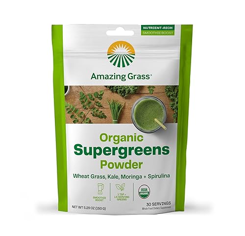 Miniatura 5 de Orgain Polvo de verduras orgánicas con 50 superalimentos + Amazing Grass Super Greens Booster con hierba de trigo, col rizada y espirulina