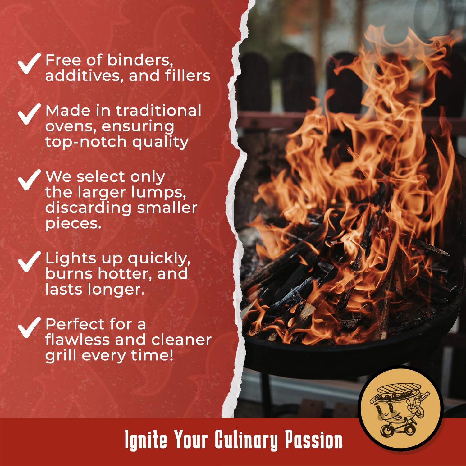 Carbón de madera de alta calidad para asar a la parrilla, 100% madera paraguaya natural, sostenible, de larga duración, para barbacoas, ahumadores y cocina al aire libre (8 kg)