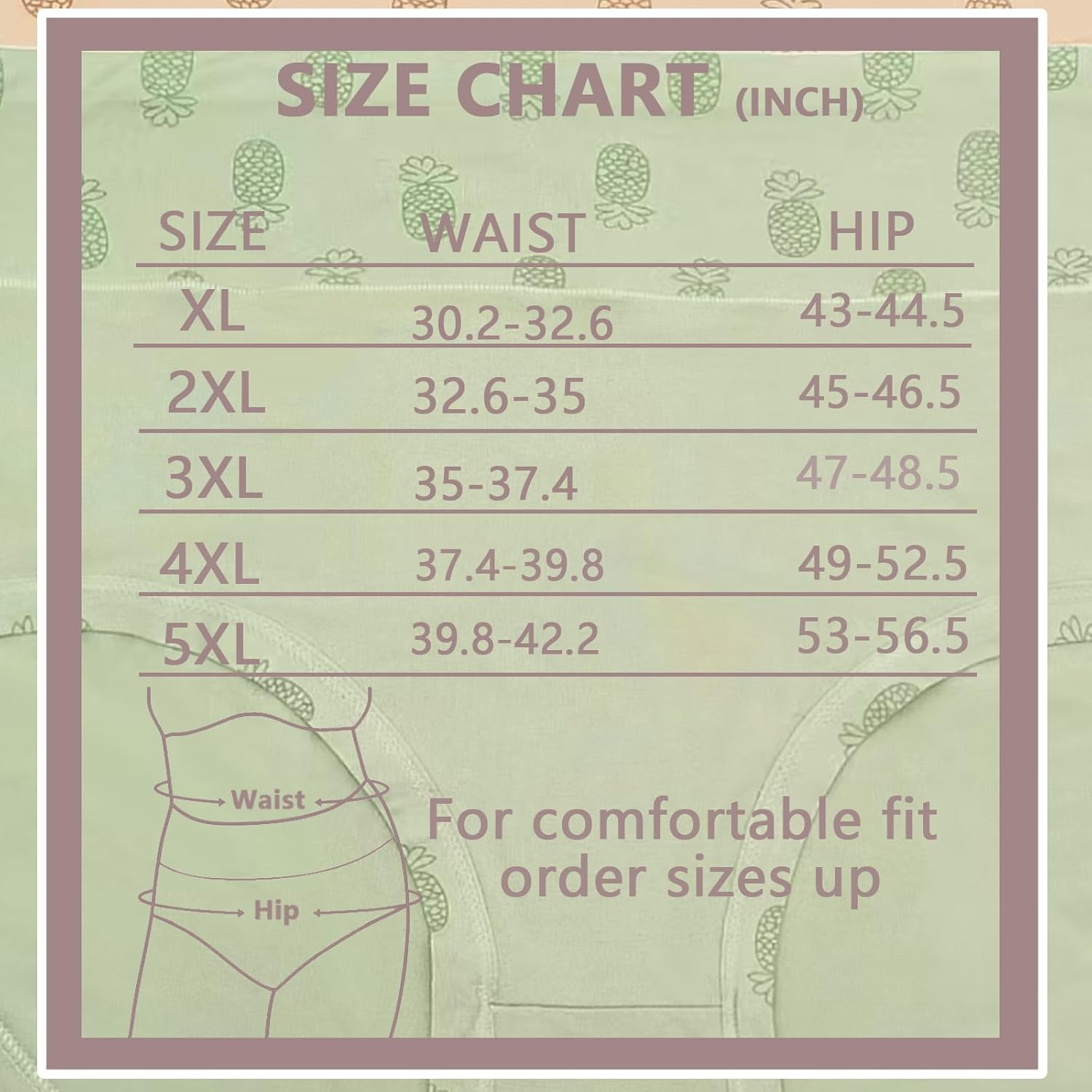 Womens Underwear XL-5XL Plus Size Mid High Waisted Ladies Briefs 6 Pack Full Coverage Panties Undies for Woman - Image 4