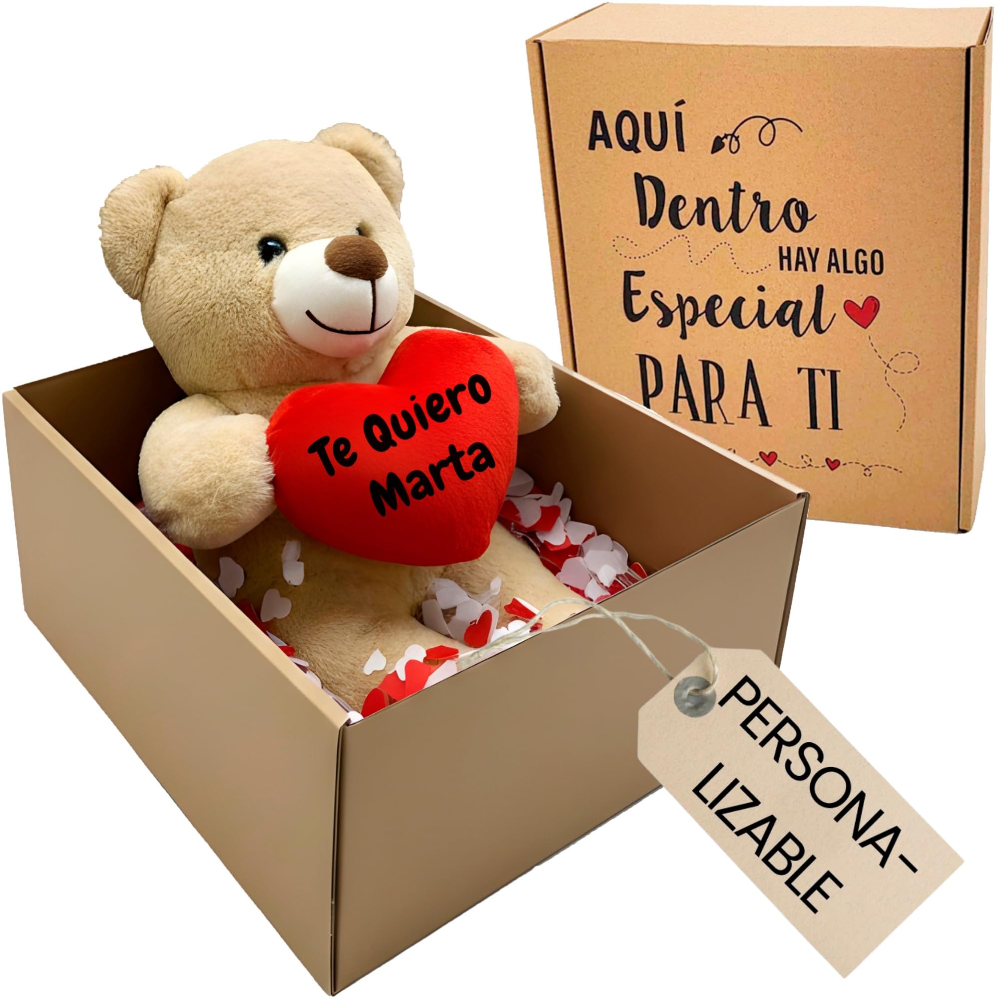 Osito De Peluche Personalizado Con Grabador De Voz – Teddy Bear De 26 Cm Con Texto, Foto Y Mensaje De Hasta 30 Segundos, Regalo Emotivo