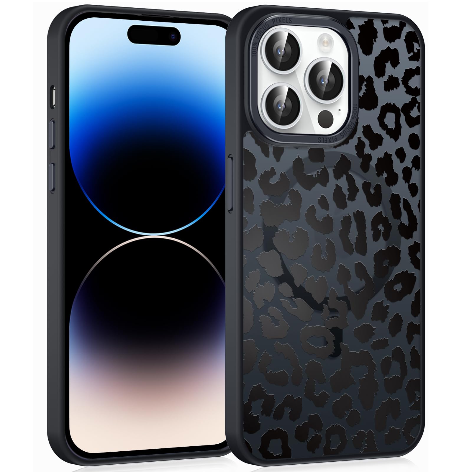 Coque iPhone 15 Pro Max guépard compatible MagSafe avec dos rigide antichoc - 8