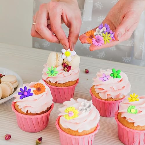 Miniatura 5 de 5 moldes de silicona de flores, mini moldes de silicona de chocolate para hornear moldes de hojas para decoración de pasteles, arcilla,