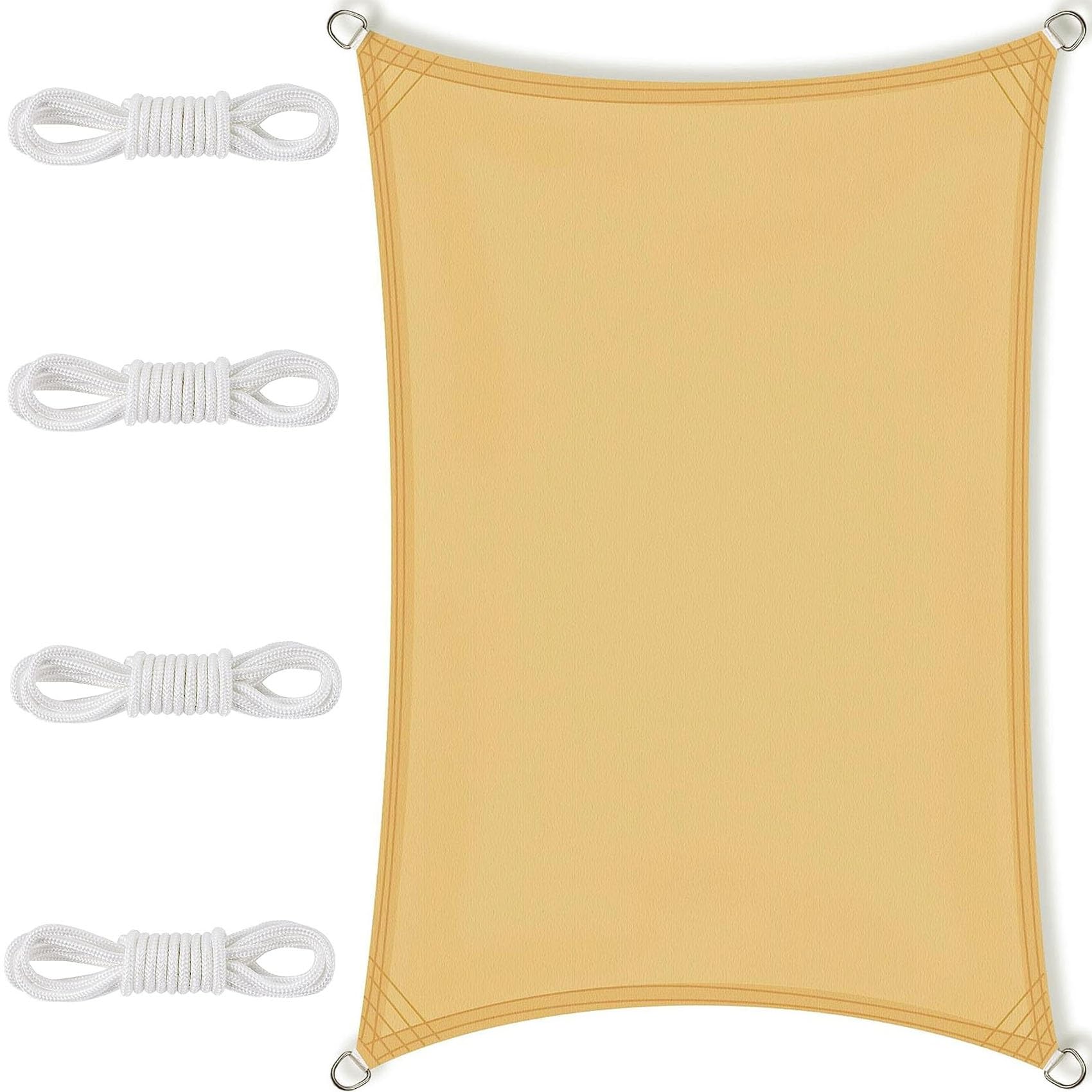 Toile d'ombrage étanche 5.5x9 m anti-UV pour ombrager une grande cour ou terrasse sans parasol
