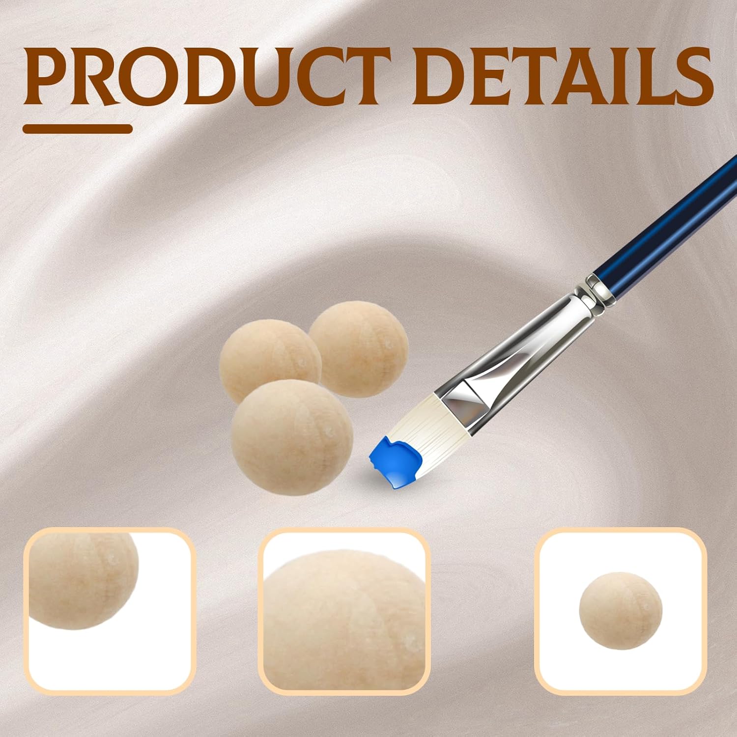 Uenhoy 100 Pcs Wooden Round Ball 3/8" (10mm) Unfinished Natural Wood Balls Wooden Spheres for Crafts and DIY Projects - Image 5