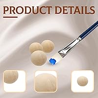 Vista 5 de Uenhoy 100 bolas redondas de madera de 1/2 pulgada (0.472 in), bolas de madera natural sin terminar, esferas de madera para manualidades y proyectos