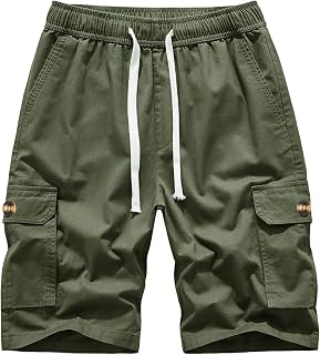 Msmsse Womens Cargo Bermuda Shorts Summer Casual Drawstring Knee Length Shorts for Women, Army Green, Large Price In India