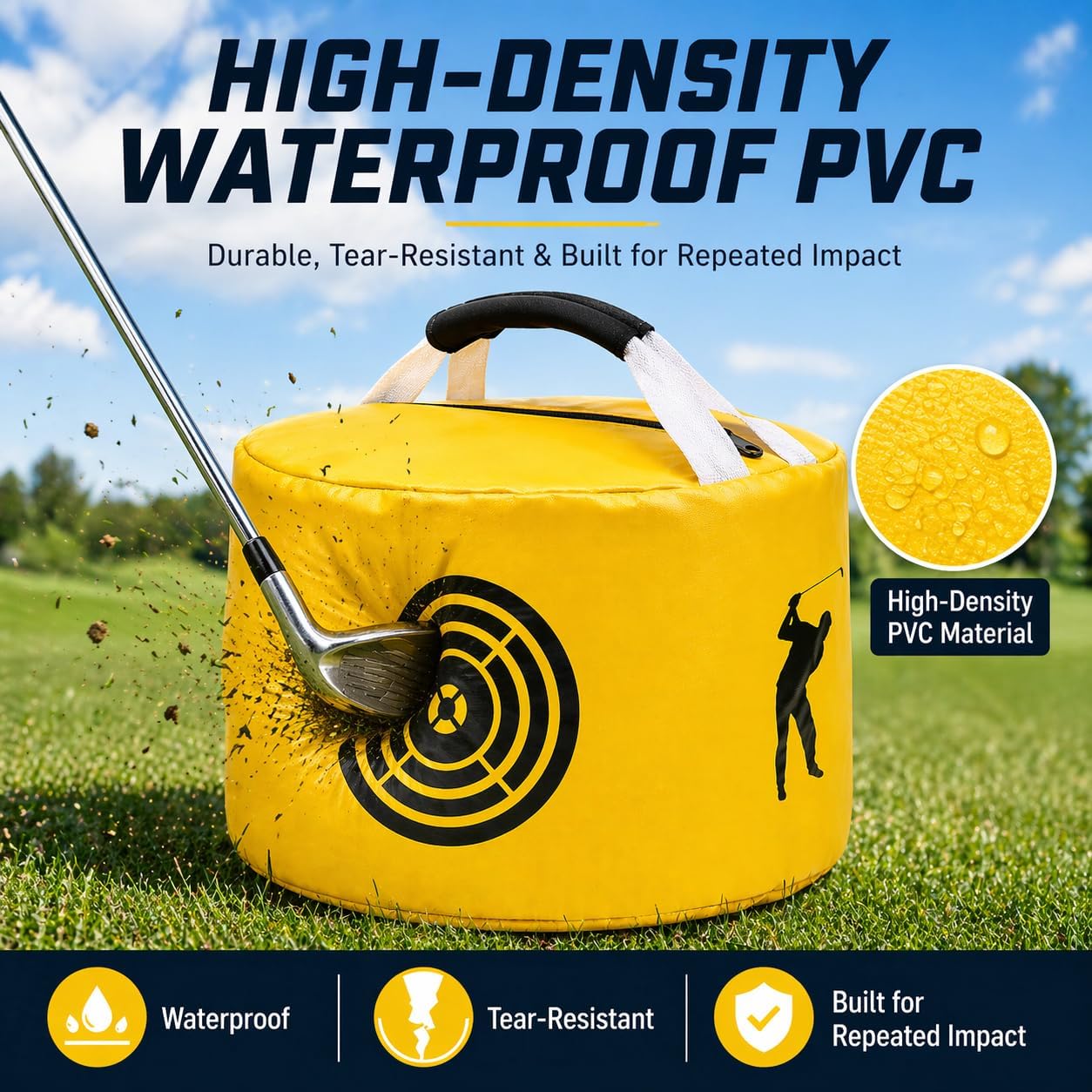 Golf Impact Power Smash Bag Hitting Bag Swing Training Aids Waterproof Durable