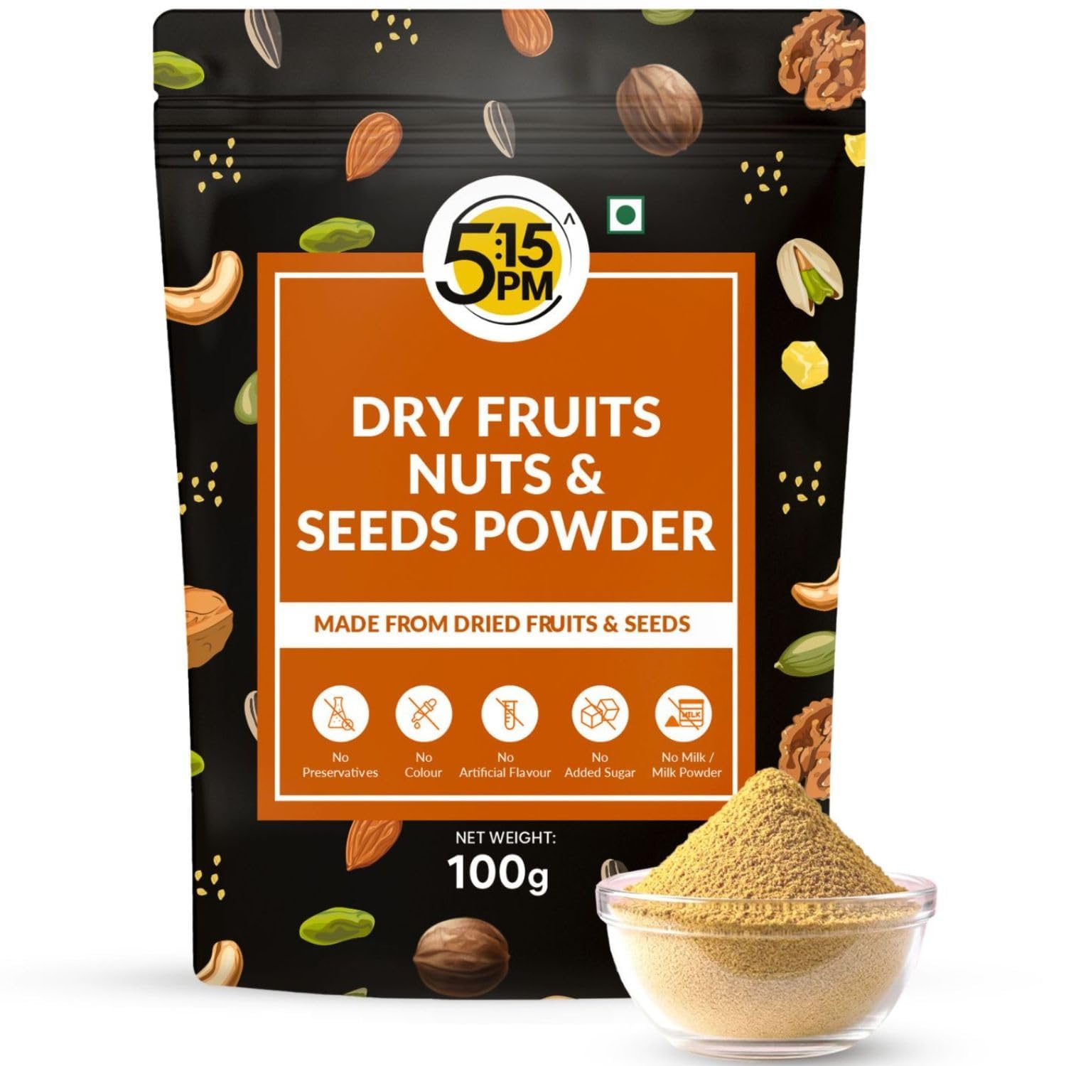5:15PM Dry Fruits Powder 100g|100% Natural | No Added Sugar| Nuts and Seeds Powder| Dry Fruits powder for baby and adults |No Added Sugar| Nut Powders for Babies – 100g-image-49