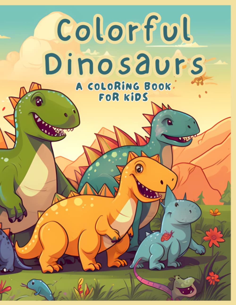 Colorful Dinosaurs A Coloring Book for Kids Perfect for Toddlers and