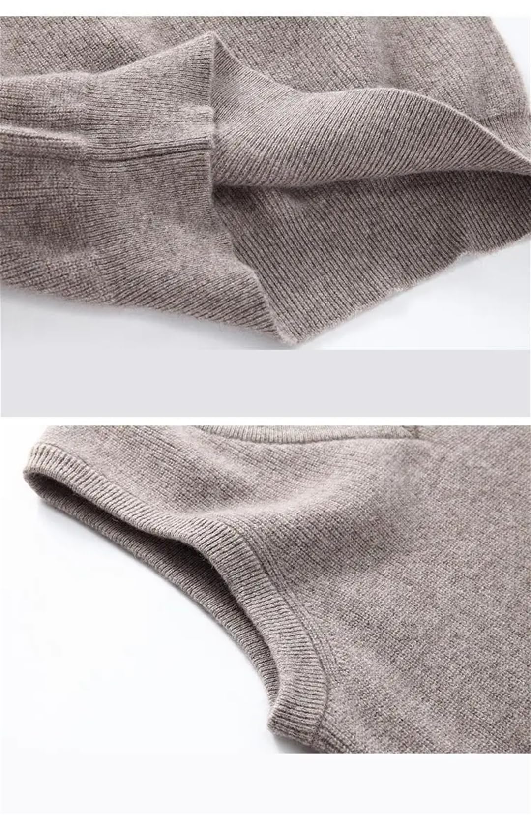 Chaleco de invierno para hombre, de cachemira, grueso, cuello en V, chaleco de punto sin mangas