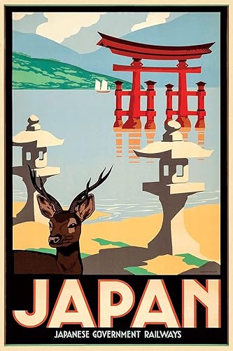 Imán japonés de los años 50 estilo vintage japonés ferroviario de viaje imán de vinilo hoja magnética para taquillas, coches, carteles, refrigerador