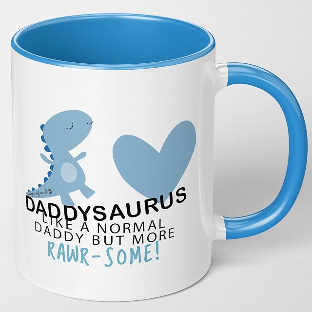 Presents for Dad Daddysaurus Mug | Great Daddies Coffee Cups | Dad Mug Present from Son or Daughter | Happy First Fathers Day Birthday Daddy Christmas Cup Gift Daddy Birthday Present