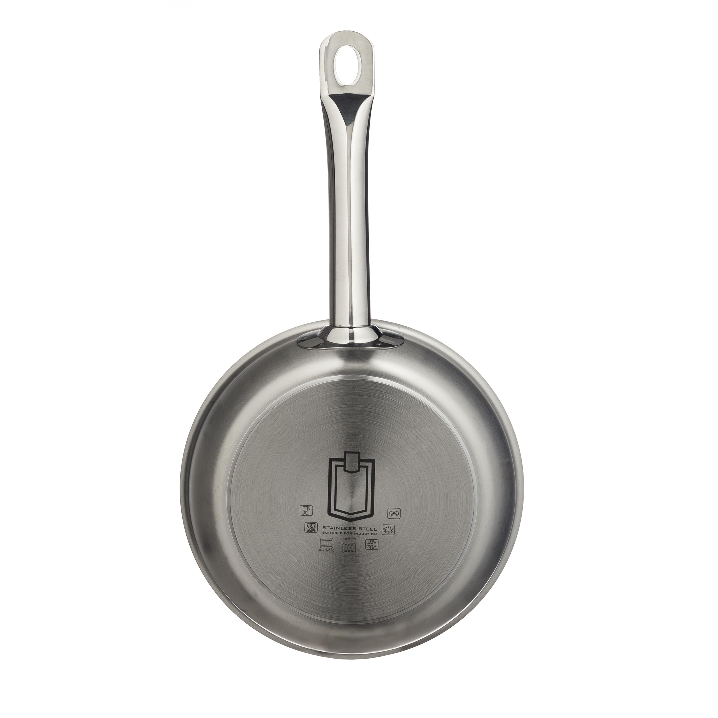 METRO Professional Poêle à Frire Ø 20 cm en acier inoxydable Résistante au Four, Compatible Induction