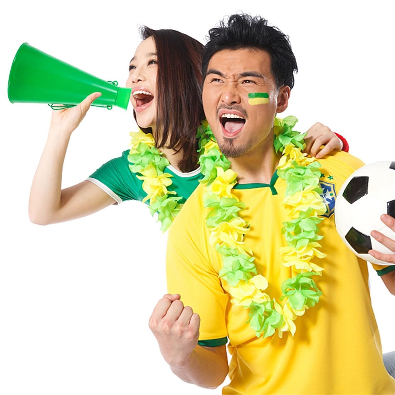 5 pezzi di trombe da tifo for il calcio, produttori rumore forte for eventi sportivi, concerti, feste, suoni amplificati, portatili Per Partita di Calcio(Blue)