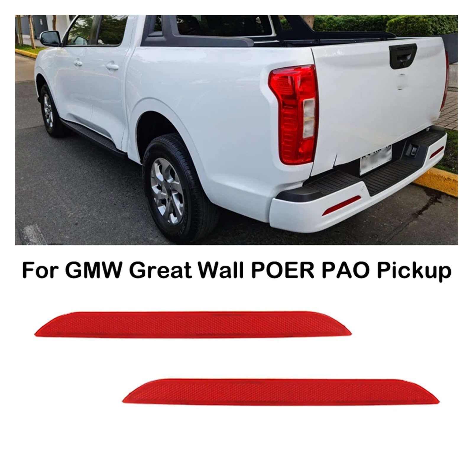Pasuje do GMW Great Wall POER PAO ciężarówka typu pickup wersja komercyjna tylny zderzak samochodowy światło reflektora światło hamowania cofania lampa hamulca(1 Pair)