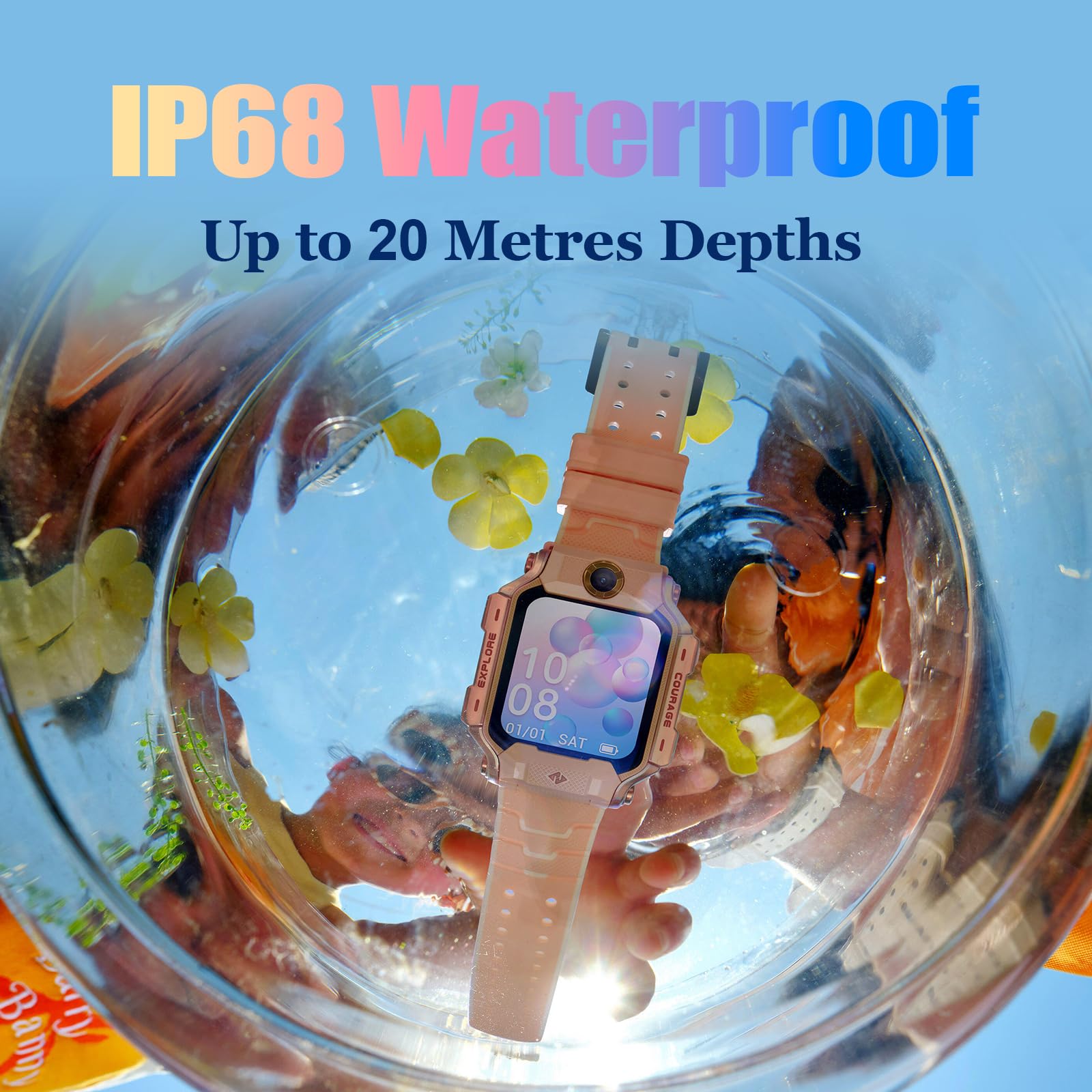 imoo X10 Smartwatch dla dzieci, 4G, dziecięcy smartwatch z GPS, Smart Watch z połączeniami wideo HD, wodoszczelność IPX9 podczas pływania, pamięć operacyjna 32 GB, lokalizacja w czasie rzeczywistym i