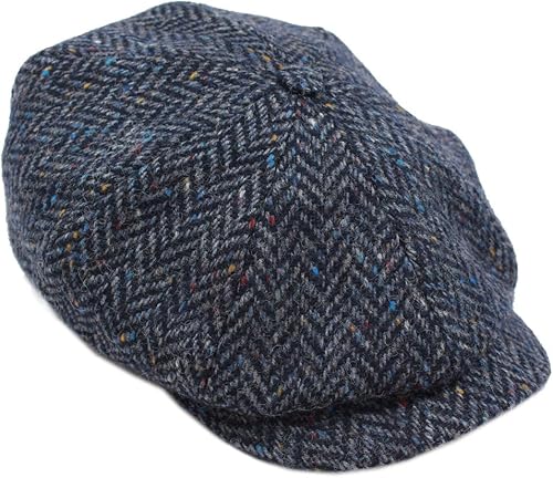 Miniatura 2 de Biddy Murphy Auténtica gorra plana de Newsboy irlandés para hombre 100 lana virgen espiga de pescado importado de Irlanda