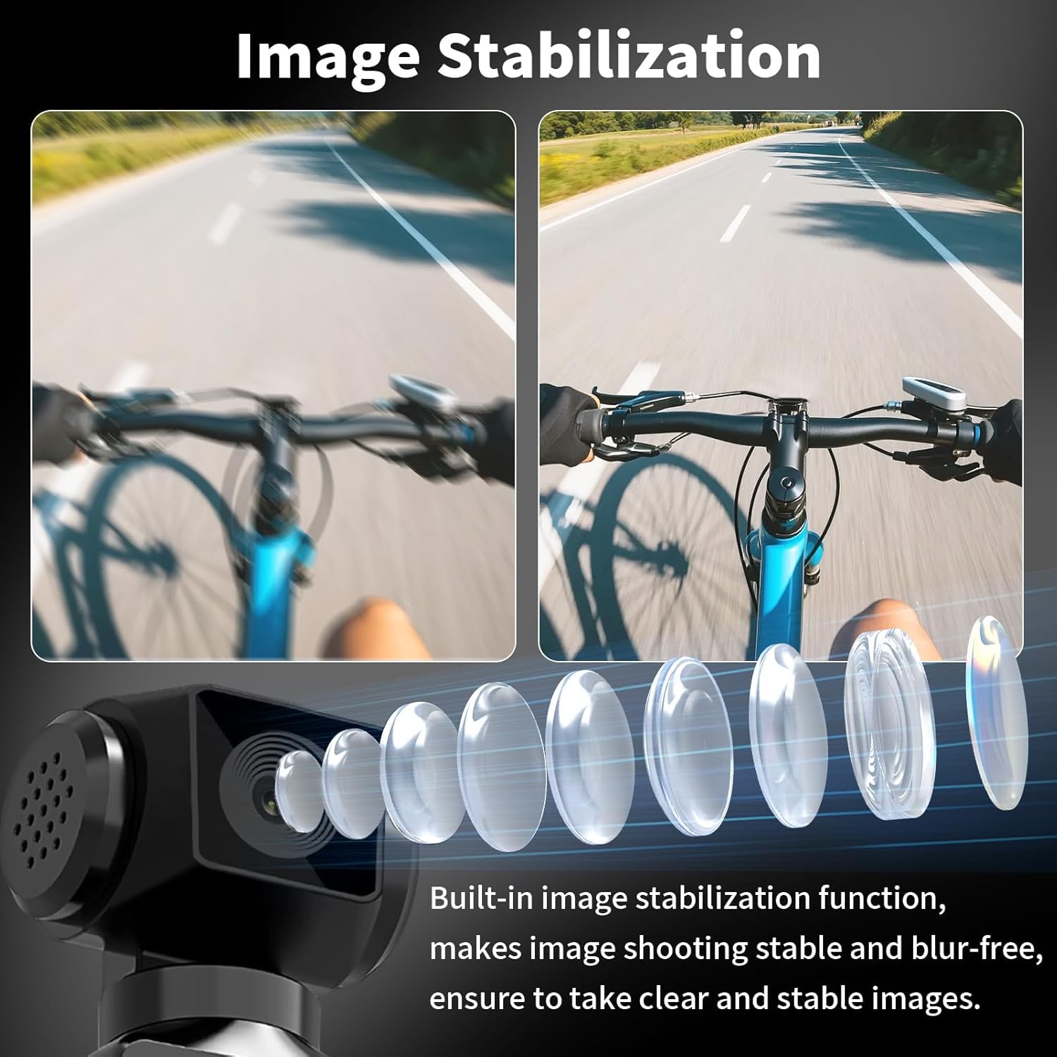 5K Körperkamera Bodycam Vlog Kamera, Sports Action Cam mit 270° drehbarem Objektiv, Pocket Action Cam für Reisen, Outdoor-Sport, Fahrrad, Clip und 64 GB TF-Karte im Lieferumfang enthalten