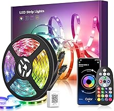 Led Chamre (15M*2) Ruban Led Bluetooth Bande RGB, Lumiere Flexible Multicolore, 16 Millions de Couleurs, Contrôlé par APP, avec Télécommande 44 Touches, Synchroniser avec Rythme de Musique