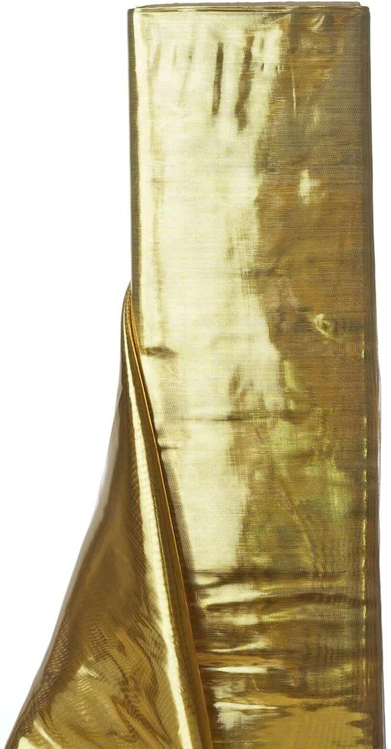 Efavormart 54" x 10 Yards Super Shiny Polyester Fabric Bolt Wedding Party Bows Decoration Sewing Craft Bridal Supplies - Gold