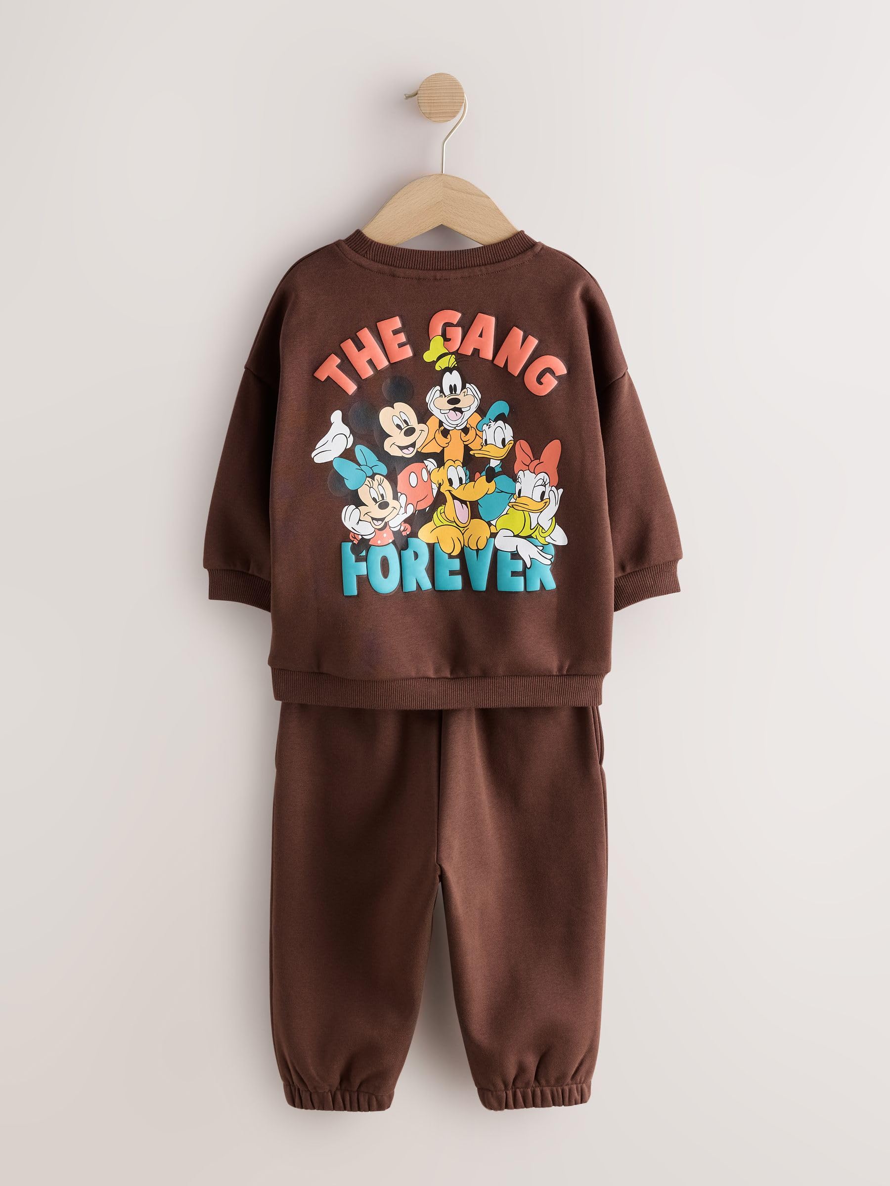 NEXT Młodsze chłopcy Bluza z okrągłym dekoltem i spodnie dresowe w komplecie Mickey Mouse