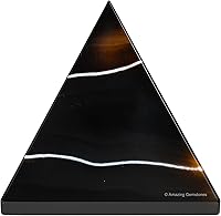 Vista 344 de Amazing Gemstone Amethyst Pyramid Crystal Healing Stones - 2" Great Pyramid Figurine of Natural Stone Pyramid for Meditation, Reiki, Chakra