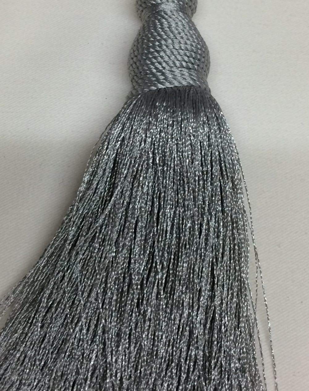 Key Tassels Silver Designer Cushion & Curtains 12Cm