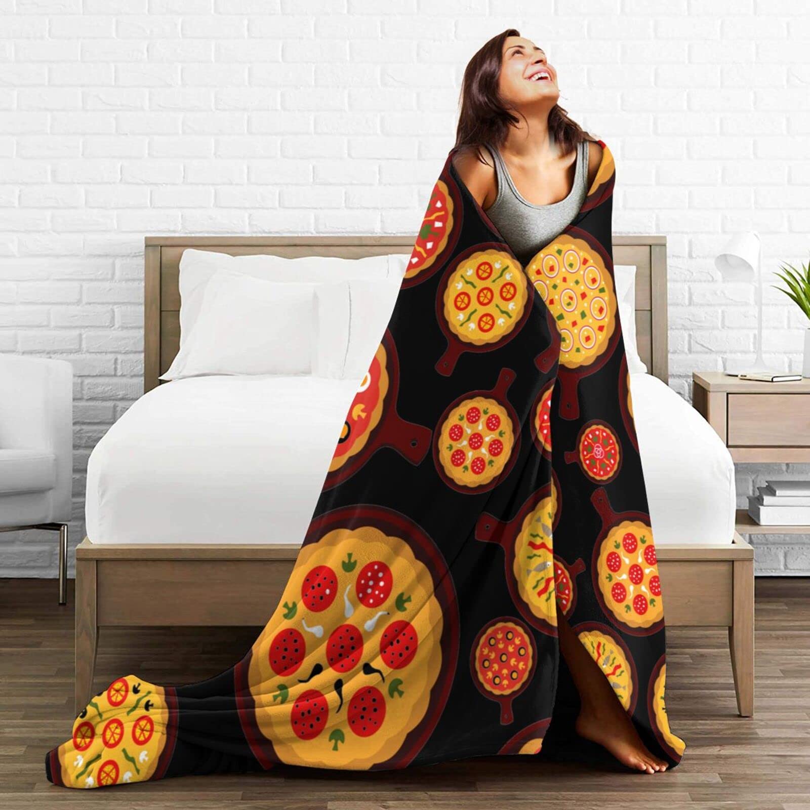 Pizza-Überwurfdecke Aus Fleece – Weich, Gemütlich, Für Kinder & Erwachsene