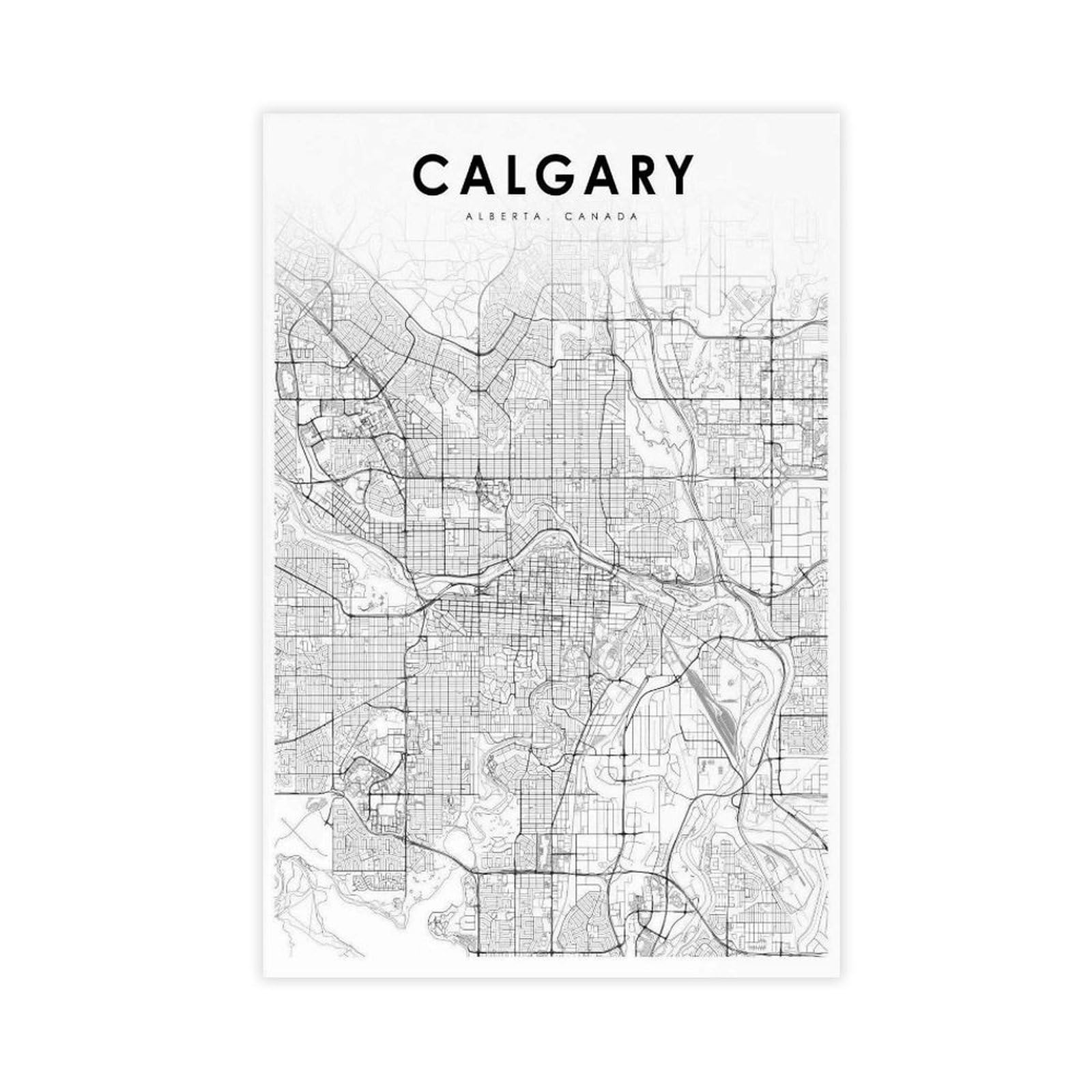 Calgary poster sur toile Alberta déco salon pour créer une ambiance voyage
