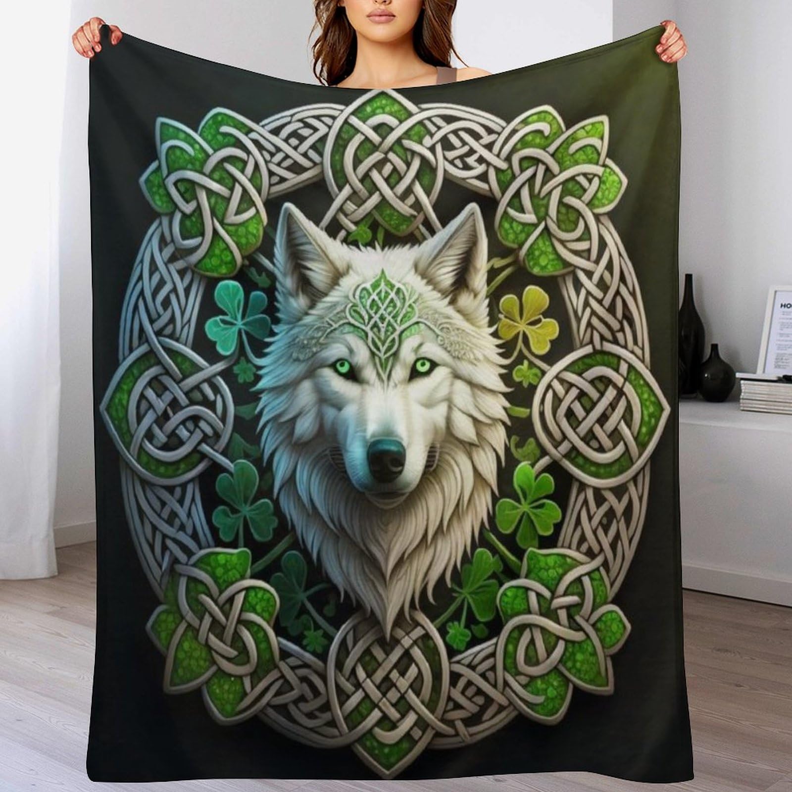 Couverture loup impression 3D pour vos soirées cocooning sur le canapé