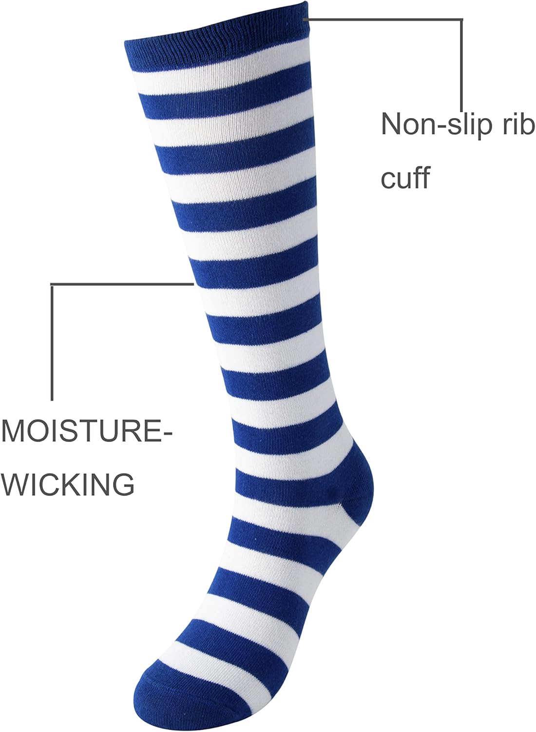 Cerebro Knee High Socks for Kids Stripes Girls Cotton Calf Athletic Tube Socks,SOCKS: Clothing, Shoes & Jewelry