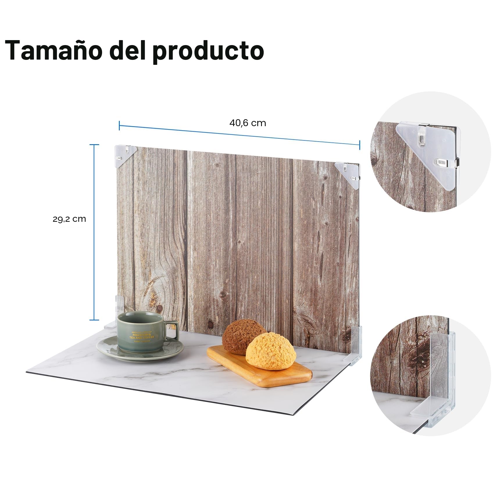 Set de fondos de fotos 30x40cm para pequeña fotografía de productos, cartón reflectante + 9 piezas de papel de fondo de doble cara con 18 patrones para alimentos, joyería, productos para el