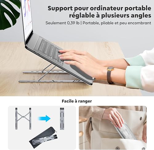 HONGO Moniteur Portable, Laptop Écran Portable 15,6" 1080P IPS Écran PC Portable Haut-parleurs Intégrés, Moniteur pour Ordinateur Portable, PC, Mac, X-Bo, Switch (15.6"-1080P-Noir-Avec Support) - 8