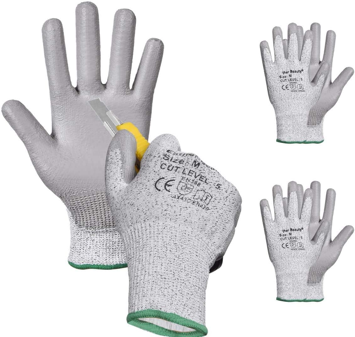 Gardening Gloves for Women, 5 Pairs Breathable Touch Working Gloves Fit for Garden (S, 3 pairs of white)