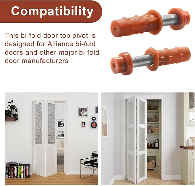 Pivote superior para puertas plegables MP6701, repuesto para puertas plegables Alliance, 2 piezas miniatura 4