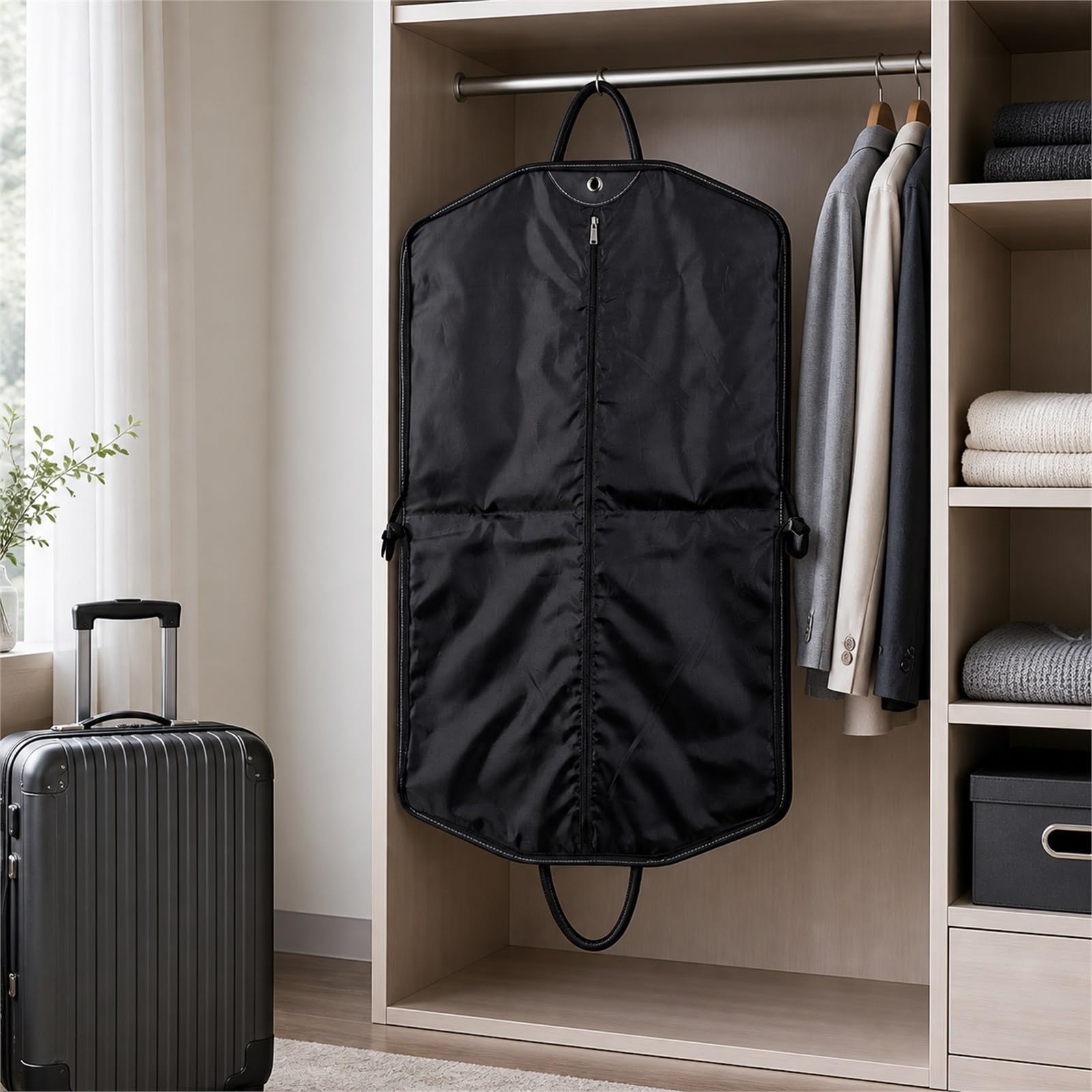 Fundas Ropa Antipolvo para Trajes,Transpirable Bolsas de Ropa Fundas con Cremallera,Funda Ropa Plegable,Humedad,Transpirables,para Vestidos de Fiesta,Trajes,Abrigos,etc
