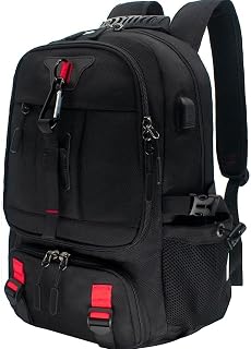 DUSLANG Travel laptop backpack, Extra Large 65L Traveling College Backpack,Large Capacity Backpack for Men Women,Fits 17 Inch Computer, USB Charging Port, Black